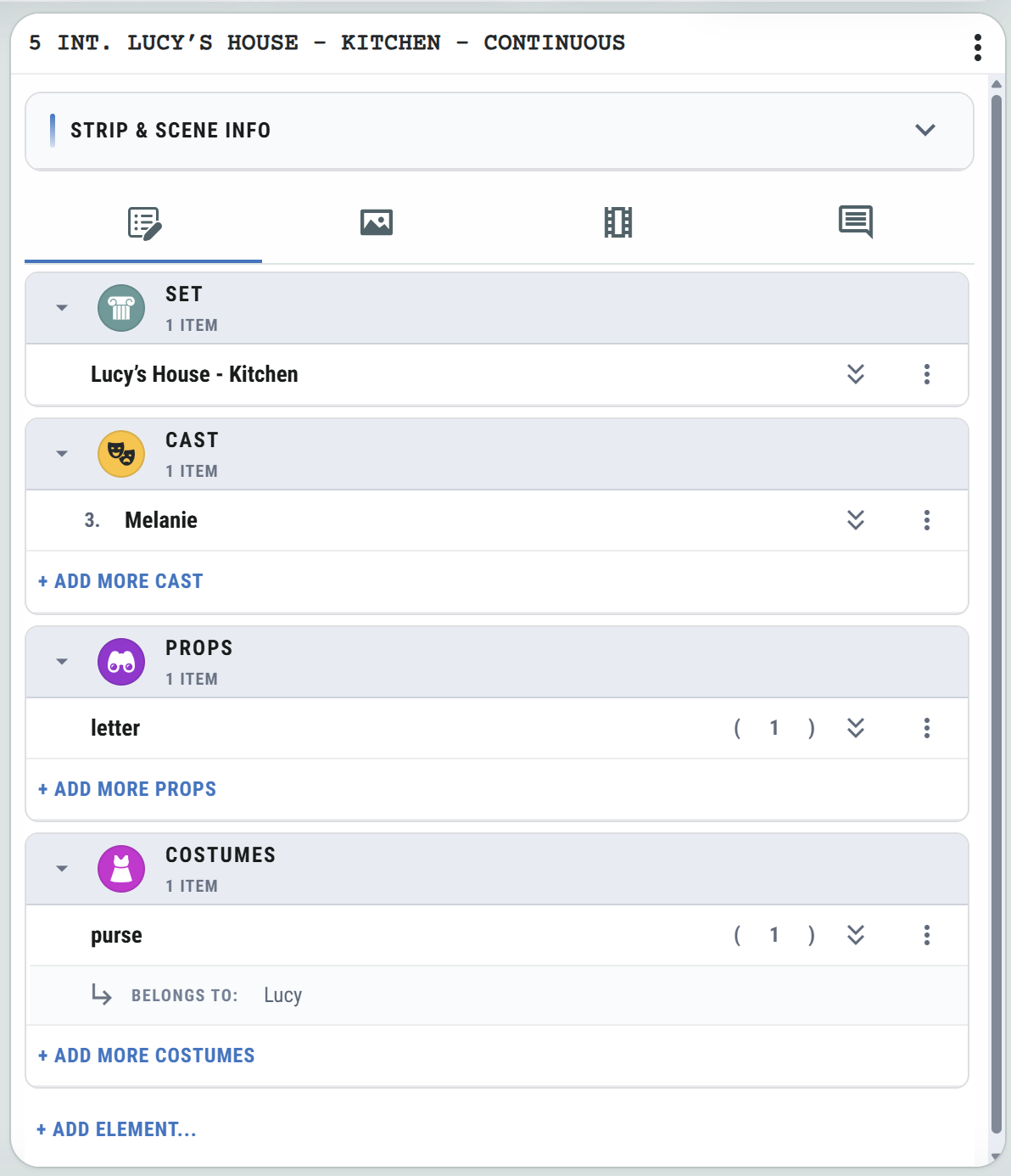 MoviePrepper Update Scenes screen for matching scenes between script revisions
